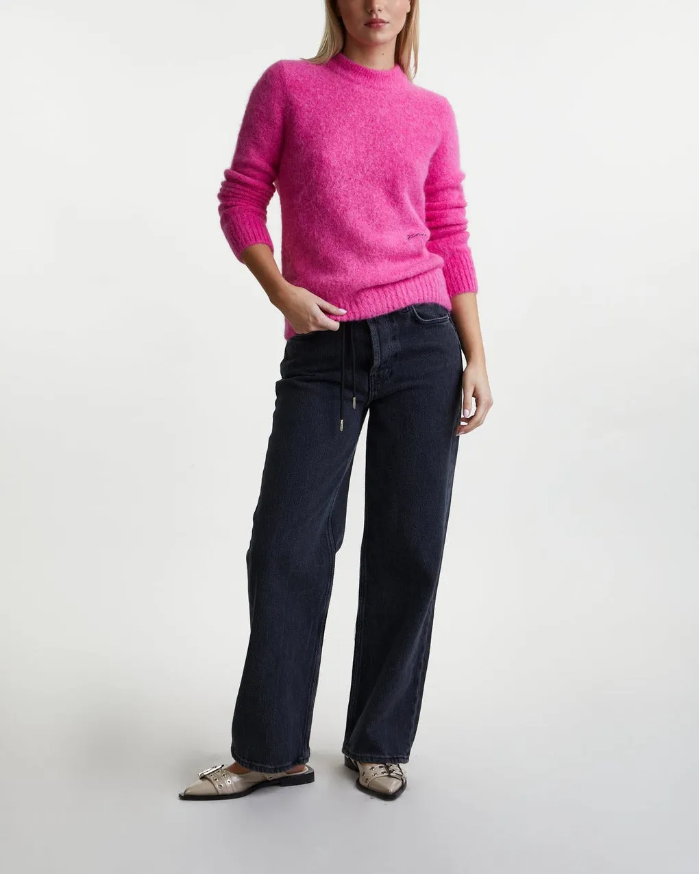 Ganni   Sweater Brushed Alpaca O-Neck 